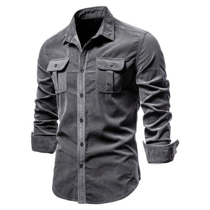 Caverno | Men’s Slim-Fit Cotton Corduroy Shirt