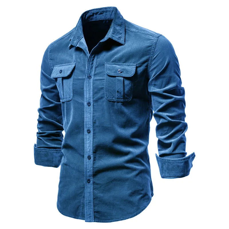 Caverno | Men’s Slim-Fit Cotton Corduroy Shirt