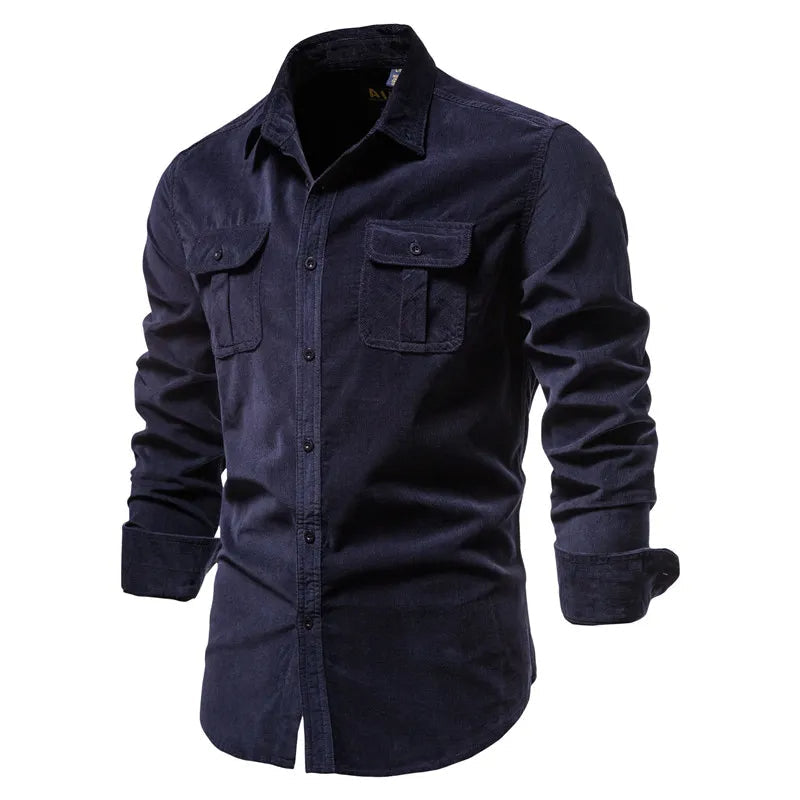 Caverno | Men’s Slim-Fit Cotton Corduroy Shirt