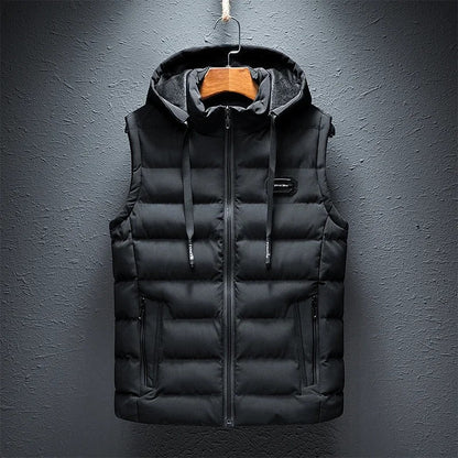 Alpine | Men’s Thermo Insulated Puffer Vest with Detachable Hood