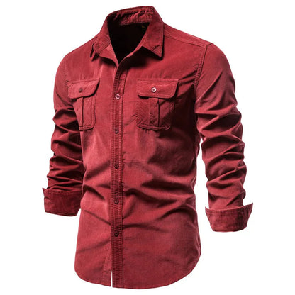 Caverno | Men’s Slim-Fit Cotton Corduroy Shirt