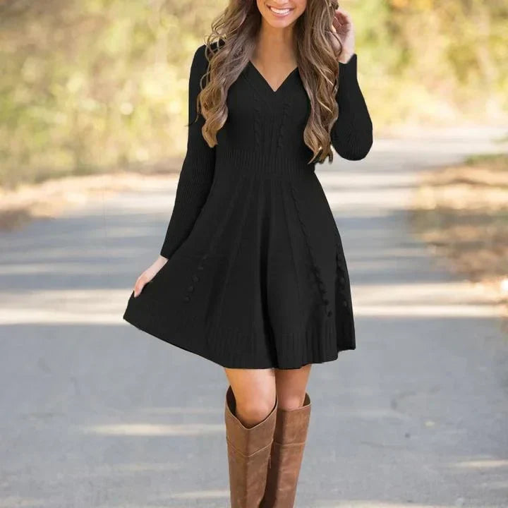 Hinla | Women’s Premium Blend Knit Sweater Dress