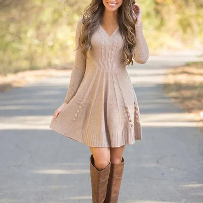Hinla | Women’s Premium Blend Knit Sweater Dress