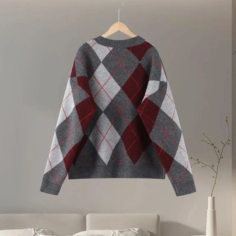 Ardwell | Men’s Argyle Cotton Blend Knit Sweater