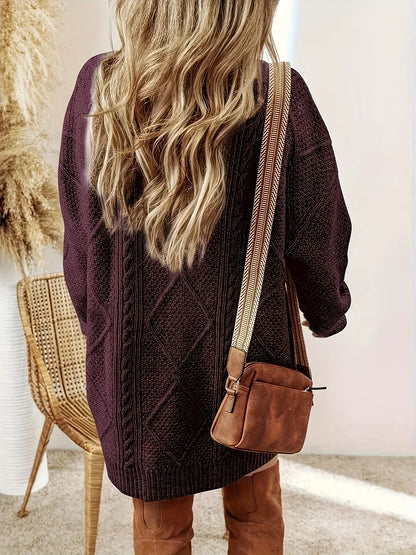 Valdina | Women’s Cable Knit Sweater Dress