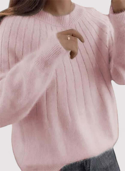 Ferro | Women’s Soft Blend High Neck Elegant Knit Sweater