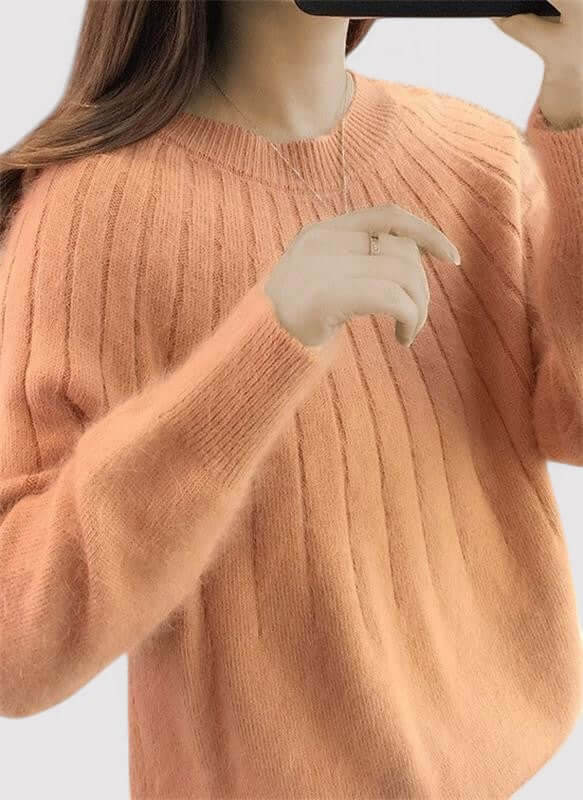 Ferro | Women’s Soft Blend High Neck Elegant Knit Sweater