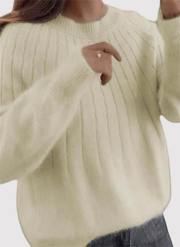 Ferro | Women’s Soft Blend High Neck Elegant Knit Sweater