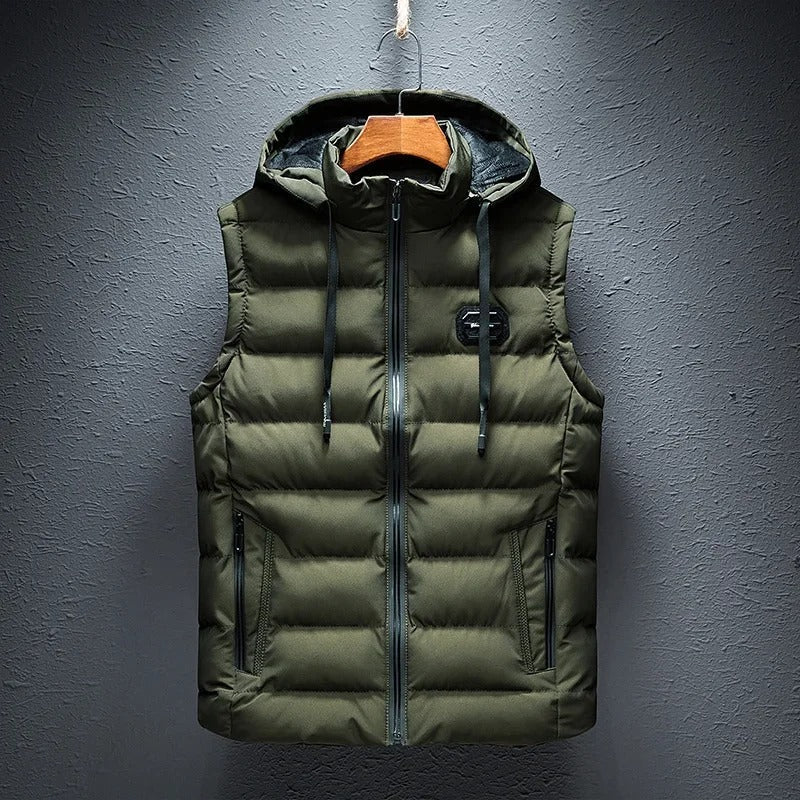 Alpine | Men’s Thermo Insulated Puffer Vest with Detachable Hood